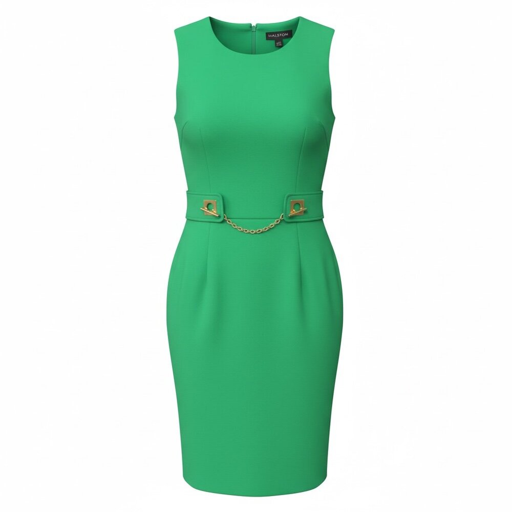 HALSTON Sleeveless Sheath Dress